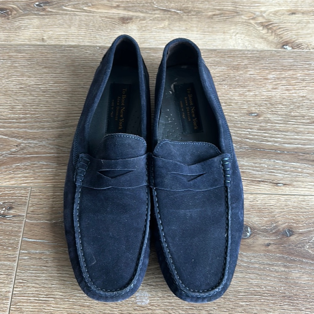 To Boot New York Adam Derrick Dark Navy Blue Suede Shoes
